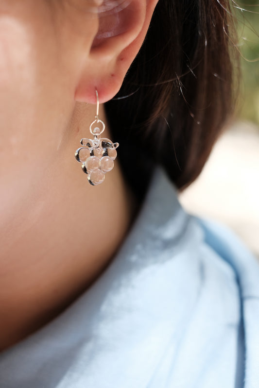 Grape Earrings - Clear