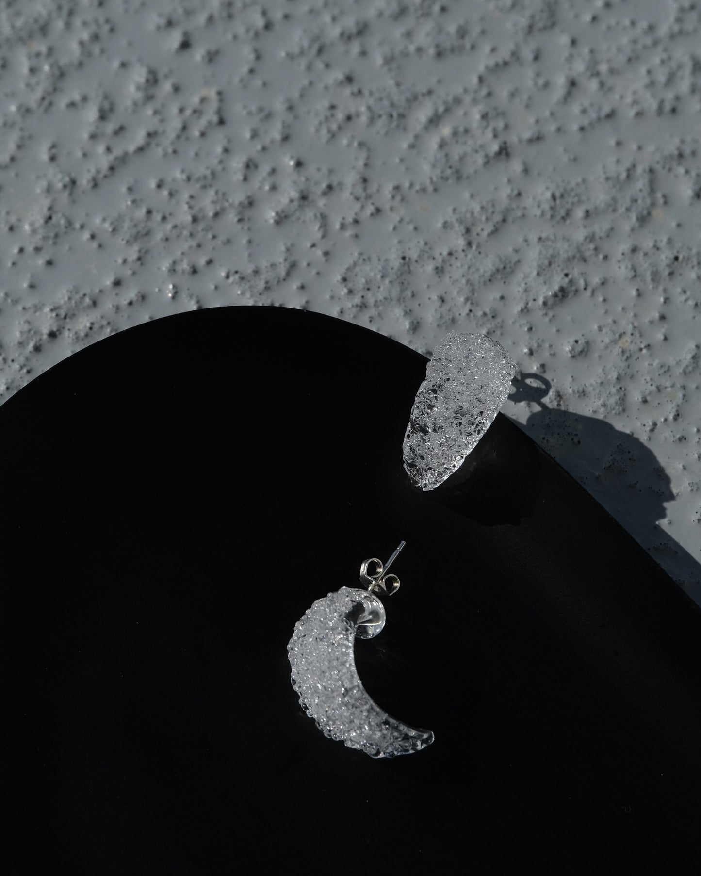 Frost Crescent Earrings