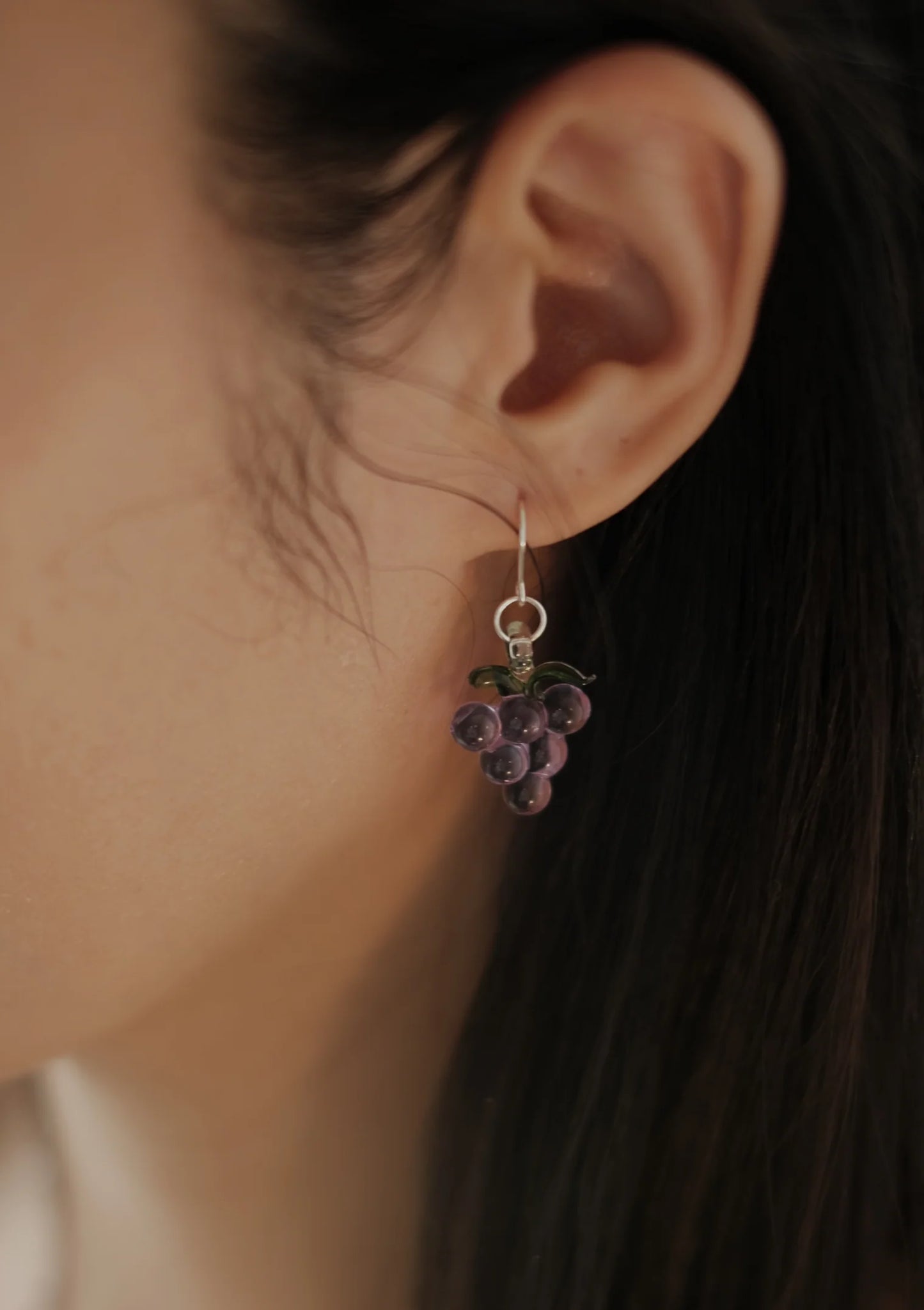 Grape Earrings - Clear