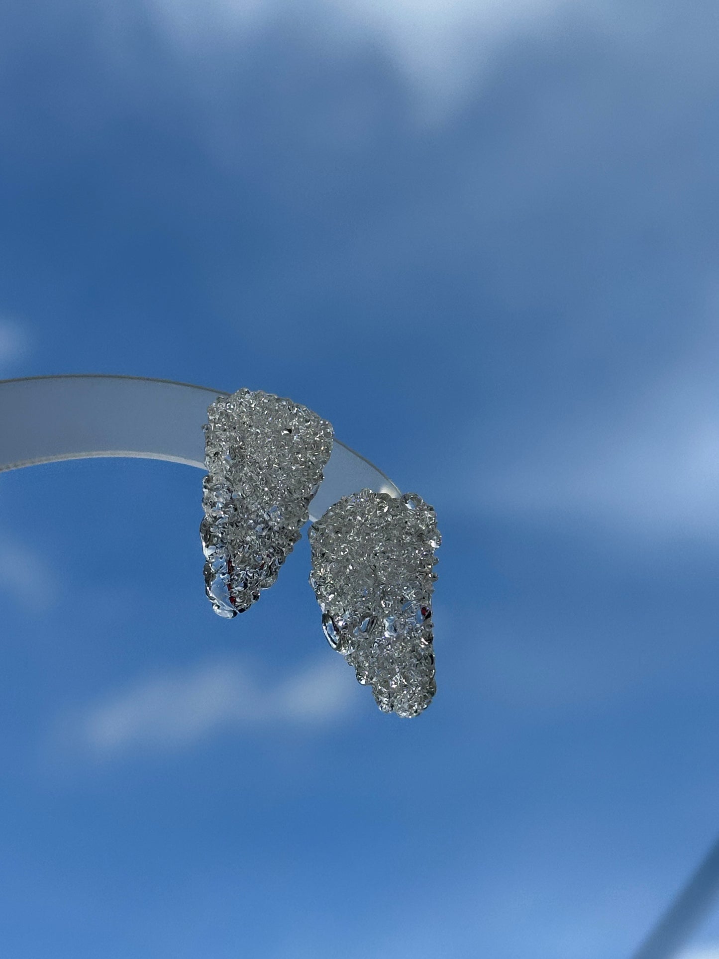 Frost Crescent Earrings