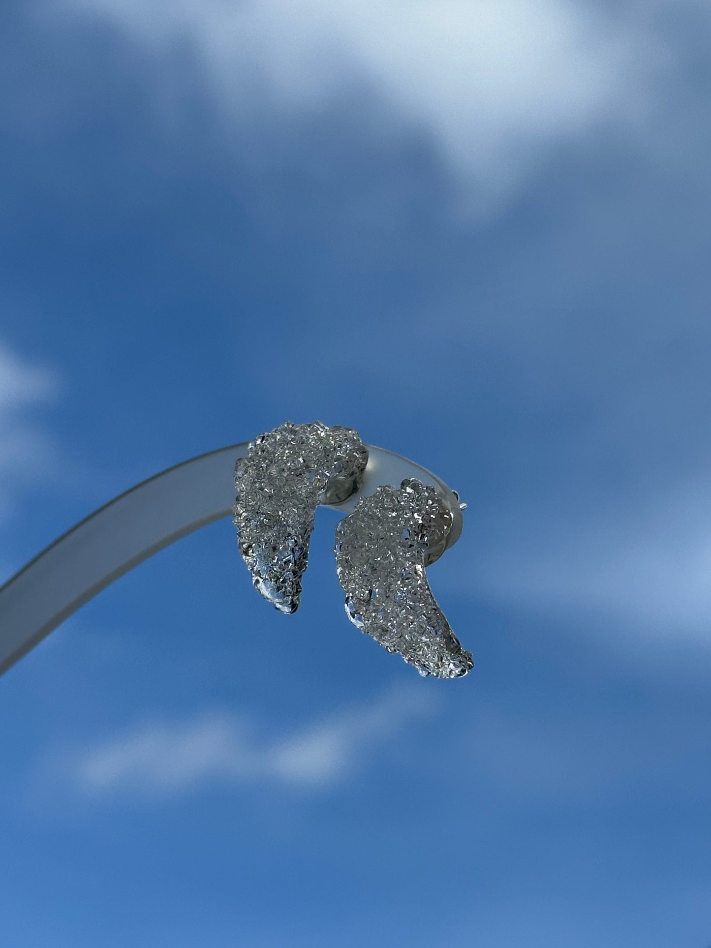 Frost Crescent Earrings